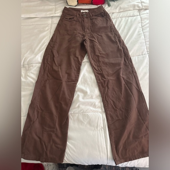 garage denim brown street wide leg jeans - Picture 3 of 6